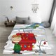 thumbnail image 4 of Mantas navideñas de Charlie Brown y Snoopy con dibujos animados de nieve, forro polar divertido y suave para decoración de colchas de coche, 4 of 5