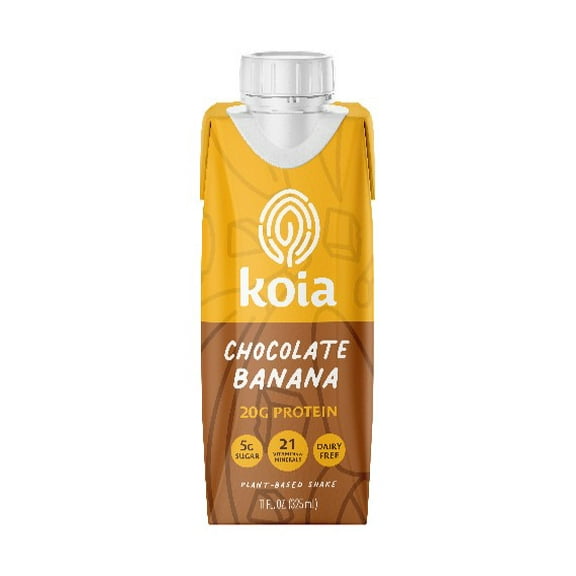 Koia Chocolate Banana Protein Nutrition Shake, 11oz Ready to Drink