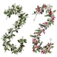 thumbnail image 4 of Guirnalda navideña Bewildely con frutos blancos y piñas A05611, 4 of 6