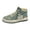 Light Blue, variant on Men's High Top Flat Canvas Tennis Shoes Platform Trendy Casual Lace Up Running Shoes Thick Sole Non Slip Ankle Boots Black Size 8.5