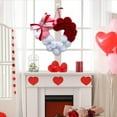 thumbnail image 6 of Mecorevxz Valentines Day Wreath 11 Inch Felt Heart Ball Wreath Valentines Door Hanger Garland for Engagement Anniversary Home Indoor Outdoor Decoration(C), 6 of 8