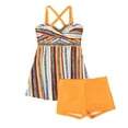 thumbnail image 5 of Maillots de Bain pour Femmes Grande Taille, Tankinis pour Femmes Maillot de Bain Fluide Haut de Maillot avec Short de Bain Maillot de Bain Fluide pour Femmes P-5TG Séchage Rapide Maillots de Bain Femme Liquidation, 5 of 5