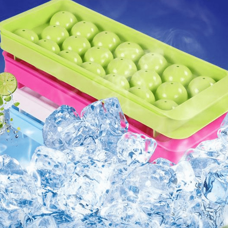 Clear Ice Cube Tray Silicone - Crystal Clear 2 Inch Ice Cube Maker,10 Large  Ice Cubes Mold for Whiskey and Cocktail