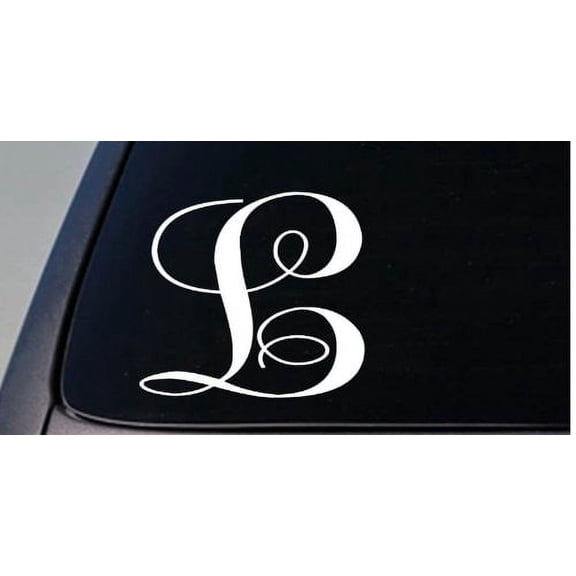 LETTER L 6" monogram sticker decal truck car window teach craft initials *D783*