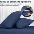 thumbnail image 2 of Juego De Sábanas Queen Size Ultra Suave Anti-ácaros 4piezas Modelo Azul oscuro, 2 of 4