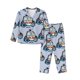 thumbnail image 1 of Fotbe Police Car Conjunto de Pijama de Manga Larga para Mujer con Estampado, Ropa de Dormir de 2 Piezas, Conjunto de Casa Suave y Cómodo con Bolsillos-Small, 1 of 7