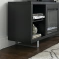Manor Park Modern Fireplace TV Stand for TVs up to 64", Black