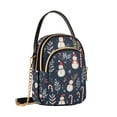 thumbnail image 7 of FORMRS Crossbody Bag for Women Quilted Travel Shoulder Cell Phone Purse with Chain Strap Handbag, Jolly Snowman, 7 of 7
