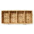 thumbnail image 5 of Casafield Set of 2 Water Hyacinth Storage Baskets with 4 Sections, Natural - Woven Bin Organizers for Bathroom, Laundry, Pantry, Office, Shelves, 5 of 7