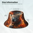thumbnail image 2 of Kll Cute Maple Leaf Koala Bucket Hat for Women Men Packable Travel Beach Sun Hat Outdoor Rave Accessories Reflective Fisherman Cap, 2 of 6