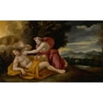 thumbnail image 2 of Nicolas Colombel 24x16 Gold Ornate Framed and Double Matted Museum Art Print Titled - Venus and Adonis, 2 of 4