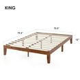 thumbnail image 6 of Best Price Mattress Naturalista Classic 12" Solid Wood Platform Bed with Wooden Slats, King, Cherry, 6 of 11