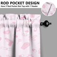 thumbnail image 4 of Simple Colored Graphics Kitchen Curtains and Valances Set-3 Piece Kitchen Curtains Sets with Valance for Windows Rod Pocket Machine Washable Kitchen Decor(54"x18"+2x27.5"x24"), 4 of 5
