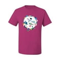thumbnail image 2 of Wild Bobby, Mermaid Vibes Colorful Swimming Mermaids, Streetwear, Men's Graphic Tees, Fuschia, Small, 2 of 3