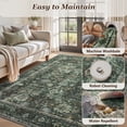 thumbnail image 7 of SIXHOME 8'x10' Area Rugs for Living Room Rugs for Bedroom Vintage Soft Floral Area Rug Washable Botanical Printed Carpet Non Slip Oriental Rug for Dining Room and Farmhouse Home Decor Green, 7 of 7