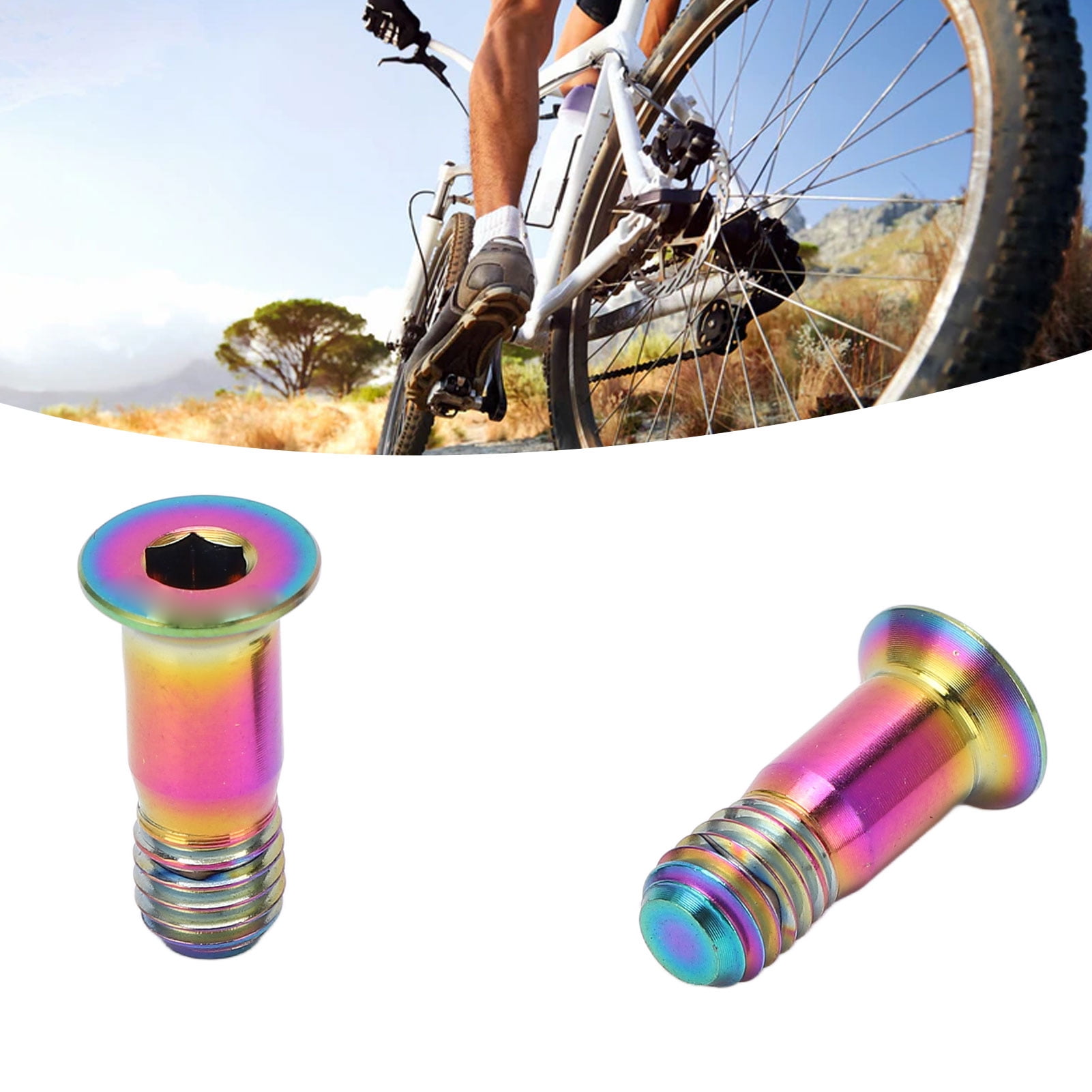 2Pcs M5x14.2mm Velo Guide Rouleau Vis Velo Derailleur Arriere Fixation Vis pour Velo de Route de Montagne