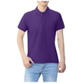 thumbnail image 4 of Yzengfg Men's Lapel Overalls T Shirt Short Sleeved Building Materials Workwear Is Dry, 4 of 4