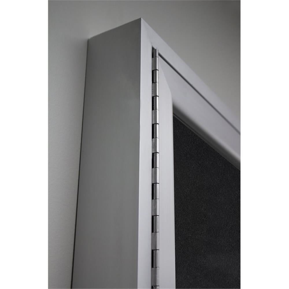 Ghent's 36" x 30" 1 Door Enclosed Rubber Bulletin Board in Black