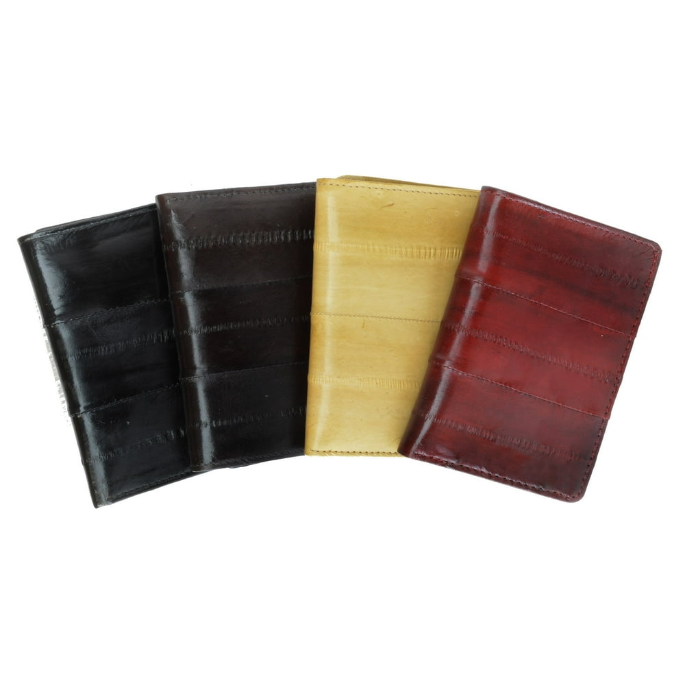 Marshal Wallet Eel Skin Trifold Wallet for Men with Id Window Slim and Sleak E 314 © Walmart