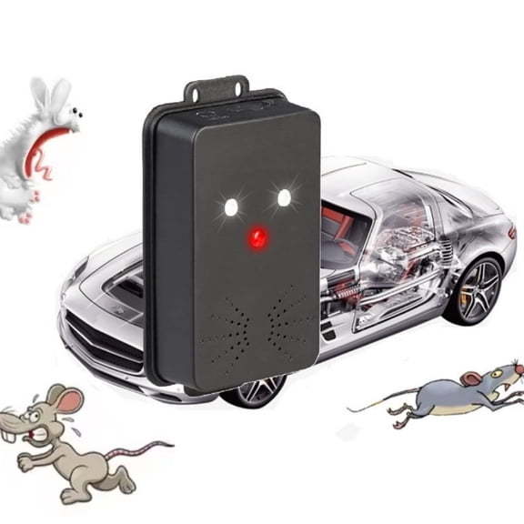 Paddsun Under Hood Rodent Traps with Strobe Light & 3 Power Supply Methods, Professional Ultrasonic Mouse Traps Rat Squirrel Traps for Cars Trucks RV Engine Bay Warehouse Attic