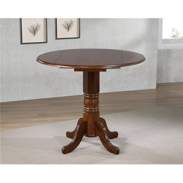 Sunset Trading DLU-ADW4242CB-CT Round Drop Leaf Pub Table in Chestnut