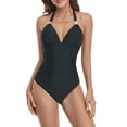 thumbnail image 2 of Sngxgn Women Swimsuits Vintage Tummy Control Swimwear(Black,M), 2 of 4