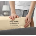 thumbnail image 3 of RUVANTI 100% Cotton Sheets – Full Size Percale Bedding, Cooling & Breathable, Durable with a Crisp, Soft & Comfortable Feel, 16" Deep Pocket, 4-Piece Set, Beige, 3 of 8