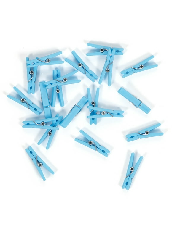 Way to Celebrate Baby Shower Blue Clothespins, Party Favors, 20 Count