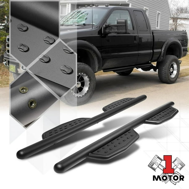 Black Treads Pad Nerf Bar Side Step Running Board for 9916 F250/F350 SD Ext Cab 00 01 02 03 04