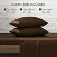 thumbnail image 7 of MR&HM Satin Sheet Set Queen 4 Pcs, Silky Elegant Luxurious Queen Size Bed Sheets, with Flat Sheet, Deep Pocket Fitted Sheet for Mattress and Matching Satin Pillow Cases (Queen Size, Brown), 7 of 7