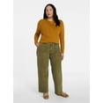 thumbnail image 6 of Time and Tru Women's Wide Leg Utility Trousers, 31" Inseam, Sizes 0-20, 6 of 6