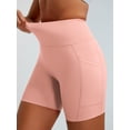 thumbnail image 3 of RUNNING GIRL Women’s High Waisted Biker Shorts with Side Pockets, Tummy Control Stretch Workout Shorts for Yoga Gym Running, 3 of 6