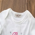 thumbnail image 4 of Toddler Girls Summer Outfits Long Sleeved Letter Romper Skirt Two Piece Set The Princess Has Arrived Clothing Set,Size 0 Months-6 Months, 4 of 9