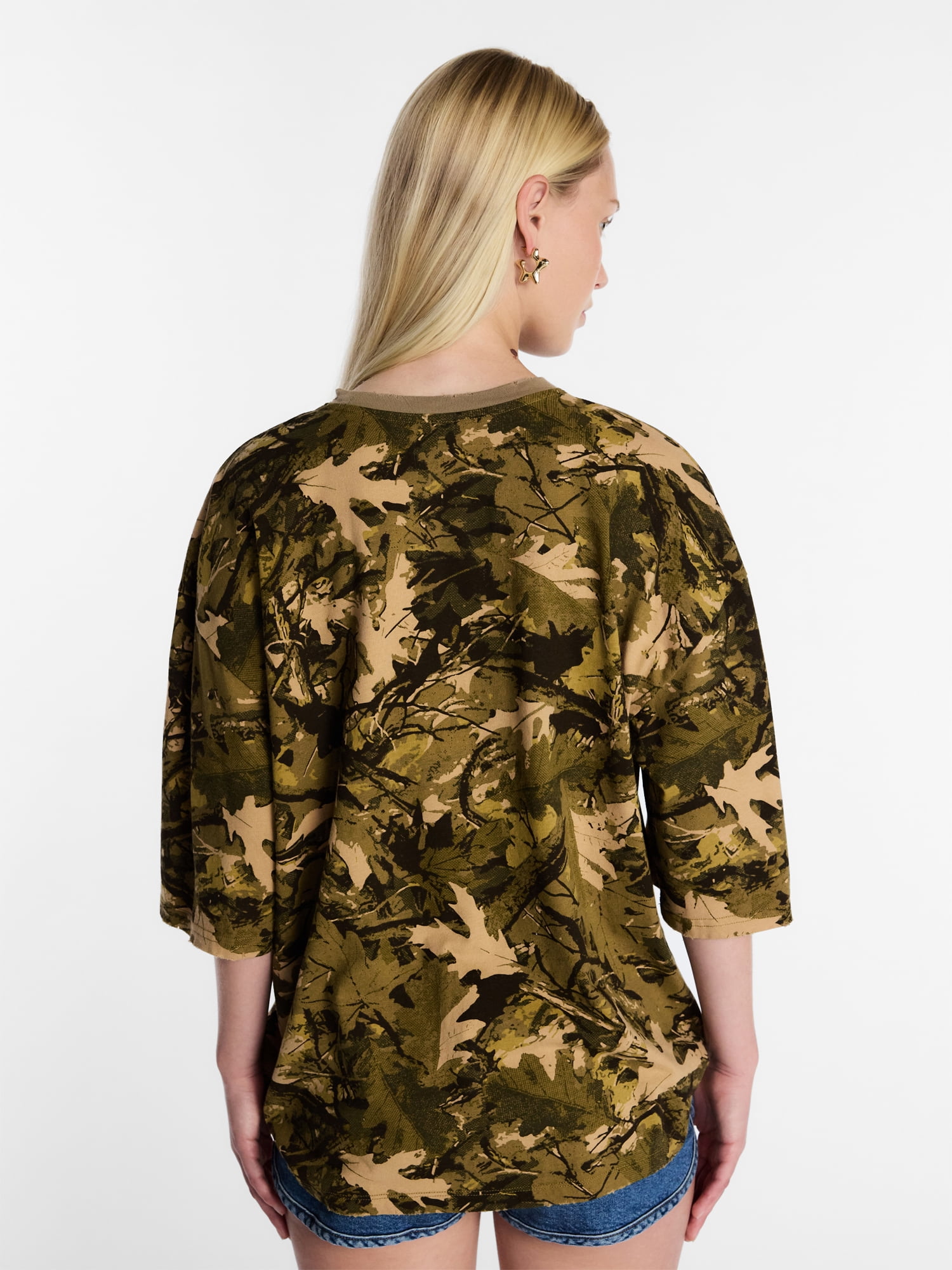 Kacey Lee Women's Haven't Been Boxy Camo Tee, Sizes XS-XXL