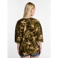thumbnail image 3 of Kacey Lee Women's Haven't Been Boxy Camo Tee, Sizes XS-XXL, 3 of 5