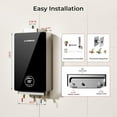thumbnail image 5 of CAMPLUX 3.18 GPM 82,000 BTU Natural Gas Indoor Tankless Water Heater with Vent Pipe, 5 of 10