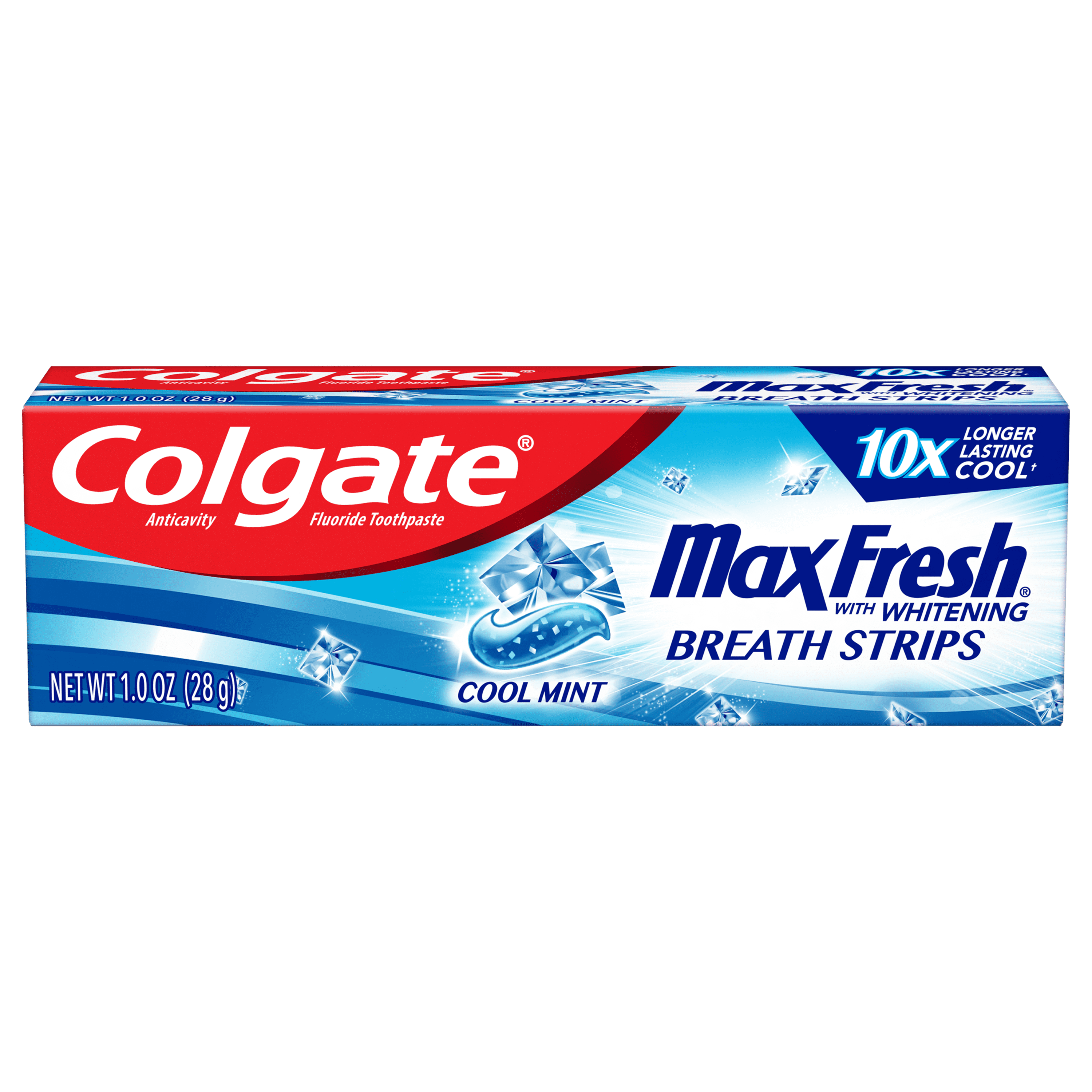 Colgate Max Fresh Travel Size Toothpaste With Mini Breath Strips Cool 