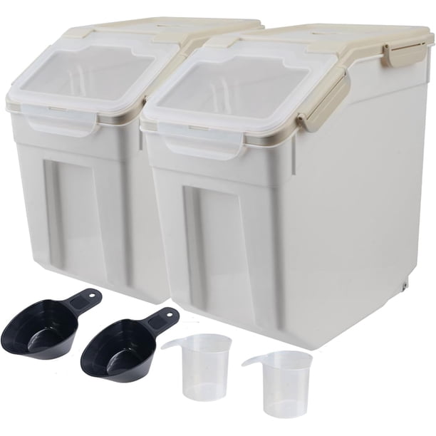 Contenedor de almacenamiento de alimentos AnRui hermético de 11,34 kg con accesorios