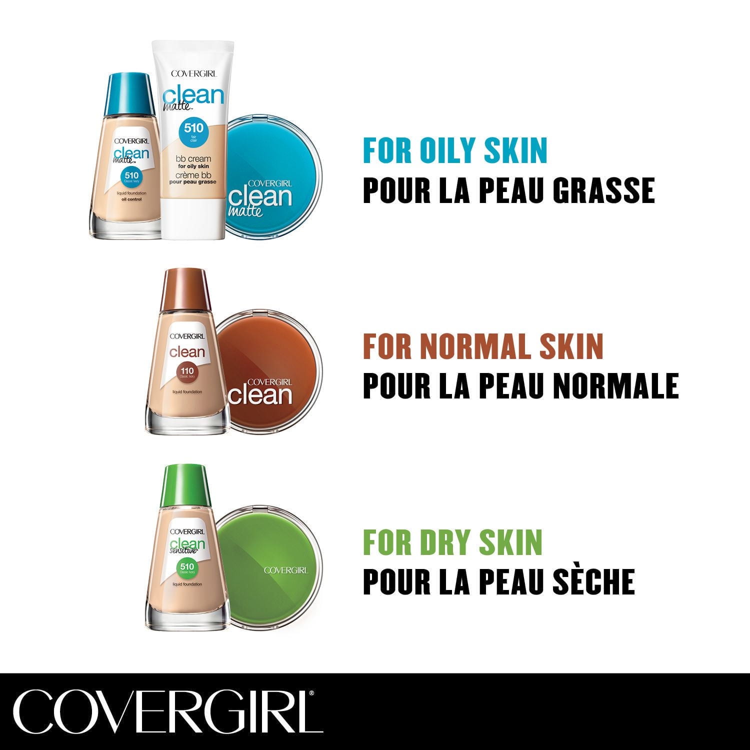COVERGIRL Clean Matte Liquid Foundation, Lightweight, breathable makeup, shine-free, oil control formula, 100% Cruelty-Free