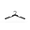 Charcoal, variant on Kangaroo™ 100% Recycled Folding Hanger - 2 Pack in Oatmilk for Pants, Shirts, Jackets, and Entire Outfits