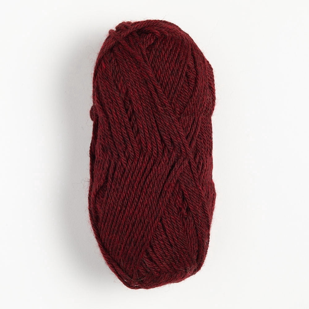 Knit Picks Wool of the Andes Garnet Heather Worsted Wool Yarn Pack - 10 Skeins of Red 100% Wool Worsted Yarn - Total 500 grams, 1100 yards