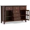 thumbnail image 5 of Simpli Home Artisan 54 inch Wide Solid Wood Transitional Sideboard Buffet in Russet Brown, 5 of 14