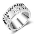 thumbnail image 1 of JFBUJC Rotating Gear Ring Stainless Steel Machinery Wind Designer Decompression Ring, 1 of 4