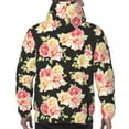 thumbnail image 7 of Wukai Rose Flowers Print Men Hoodies Fleece Sweatshirts Long Sleeve Sweaters Pullover Fall Outfits Winter Clothes-Large, 7 of 7