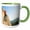 Green/White, variant on 3drose, Rock Climbing, Cathedral Ledge Echo Lake Nh - Us30 Jmo1477 - Jerry and Marcy Monkman, 11oz Two-tone Red Mug