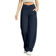 thumbnail image 2 of Wide Leg Pants Woman Pants for Womens Workout Wide Leg Elastic Waist Sweatpants Fashion Line Loose Pants Fall Casual Basic Trousers, 2 of 6