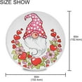 thumbnail image 2 of SKYSONIC Valentine Gnome Red Heart Round Tablecloth 60inch Indoor Wrinkle Free, Spring Floral Circular Lace Table Cover Washable for Kitchen Dining Decor, 2 of 7