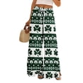 thumbnail image 2 of PEXLYCLU Leisure Trouserswomens Vocation Pants, St Patricks Day Pants for Women Irish Celtic Green Shamrock Wide Leg Pants Drawstring Trendy Lounge Pant With Pockets, Turquoise XXL, 2 of 8