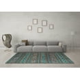 thumbnail image 3 of Ahgly Company Indoor Rectangle Oriental Light Blue Traditional Area Rugs, 5' x 8', 3 of 4
