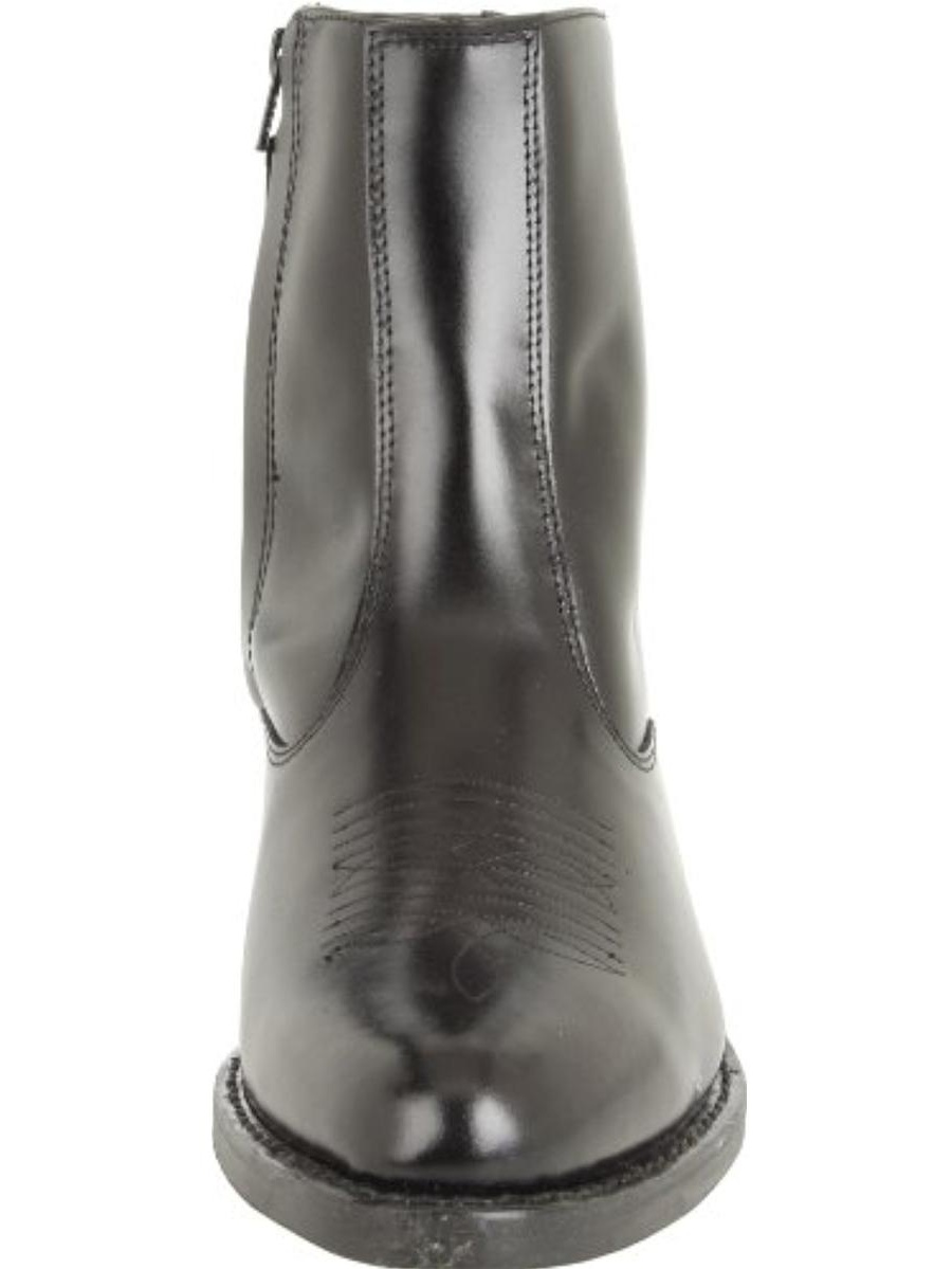 LAREDO LONG HAUL MENS BLACK LEATHER ZIP SHORT WESTERN DRESS BOOT 62001 MENS 11.5 Laredo Long Haul Black Leather Zip Short Western Boot 62001  main image 4